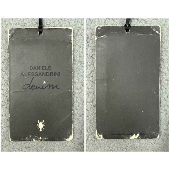 Daniele Alessandrini Jeans Mens 28 Pants Blue Denim Slim Fit Dark Button Fly 1 - Picture 5 of 12